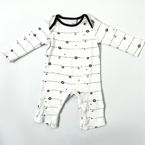 The Little White Company Sailor Sleepsuit – 6 Months