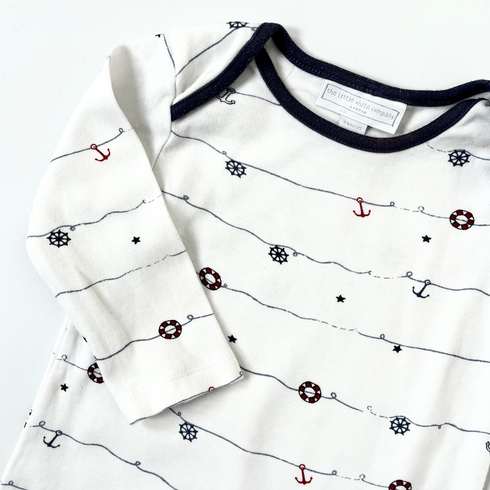 The Little White Company Sailor Sleepsuit – 6 Months