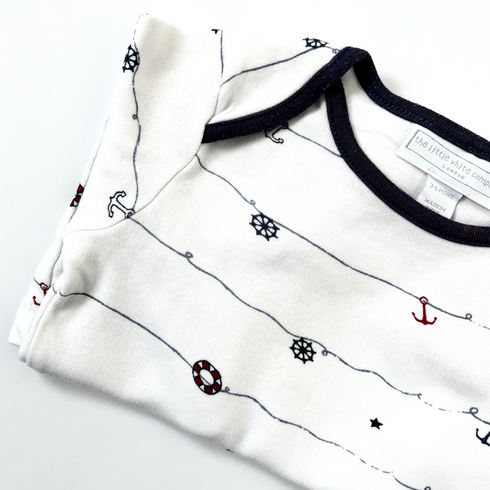 The Little White Company Sailor Sleepsuit – 6 Months