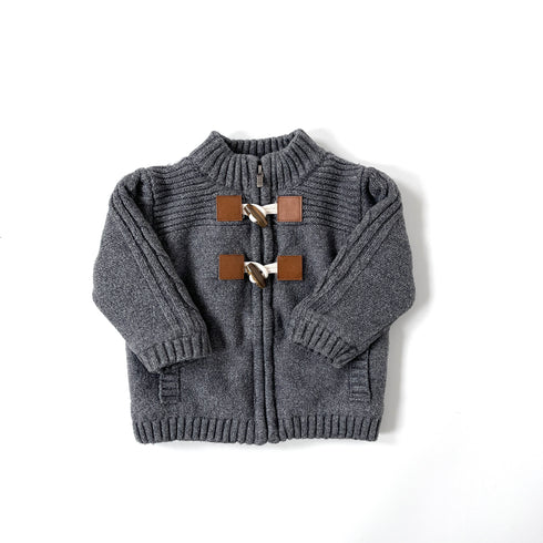 Grey Obaibi Zip Cardigan - 6 months