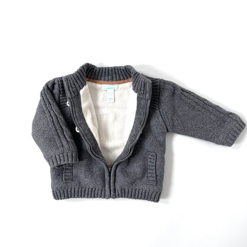 Grey Obaibi Zip Cardigan - 6 months