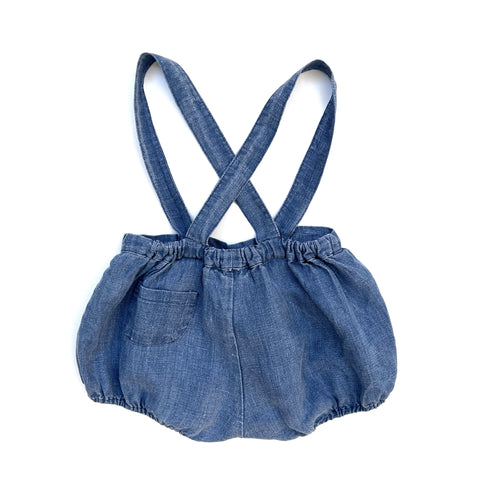 Blue Olivier London Linen Bloomer - 6 months