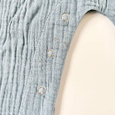 Olivier London Pale Blue Double Gauze Dungarees – 24 Months