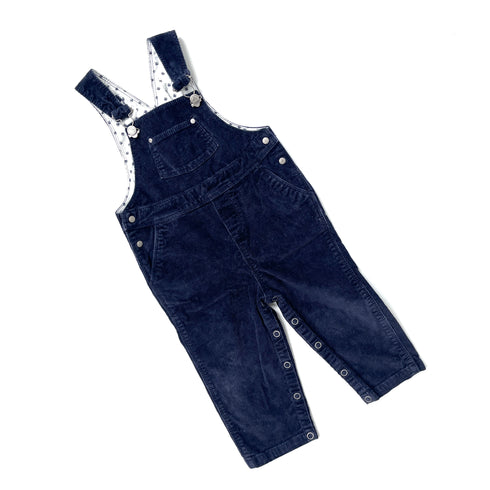 Navy Petit Bateau Cord Dungarees - 12 months