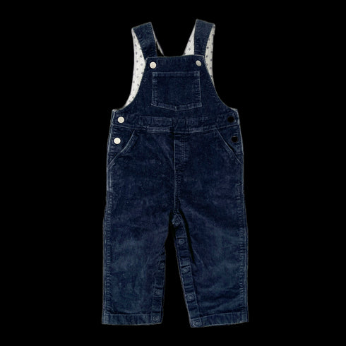 Navy Petit Bateau Corduroy Dungarees - 12 months