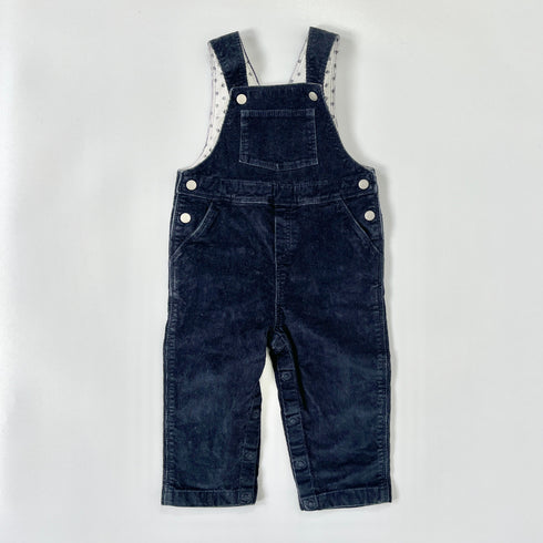 Navy Petit Bateau Corduroy Dungarees - 12 months