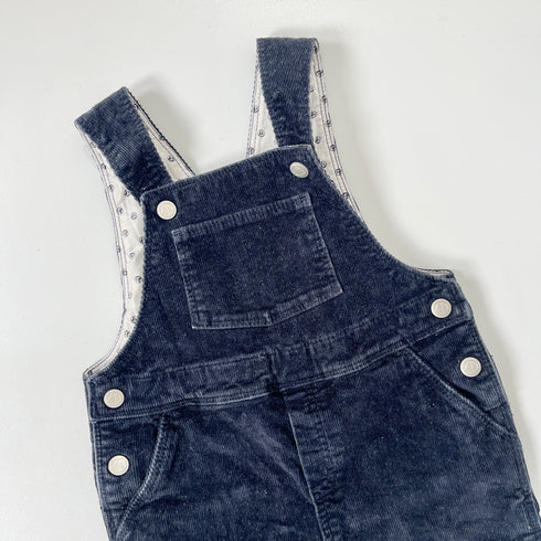 Navy Petit Bateau Corduroy Dungarees - 12 months