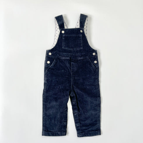 Navy Petit Bateau Corduroy Dungarees - 12 months