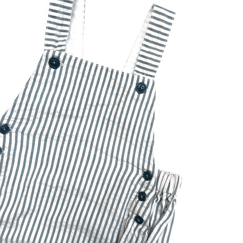 Petit Bateau Stripe Dungarees – 6 Months