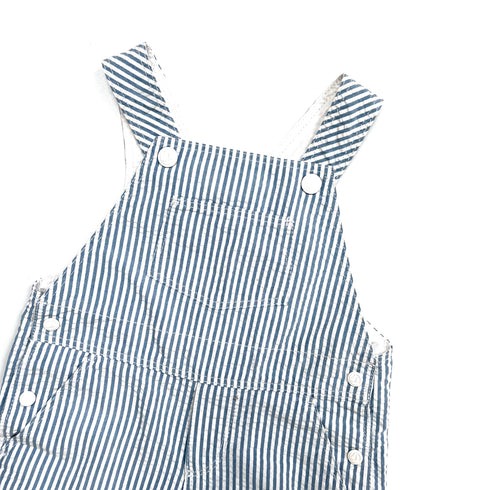 Petit Bateau Stripe Dungarees – 9 Months