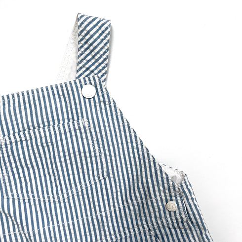 Petit Bateau Stripe Dungarees – 9 Months
