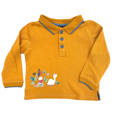 Sergent Major Mustard Yellow Long Sleeve Polo Shirt – 12 Months
