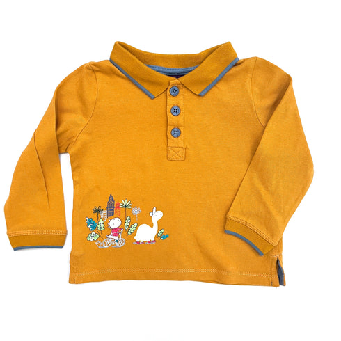 Sergent Major Mustard Yellow Long Sleeve Polo Shirt – 12 Months