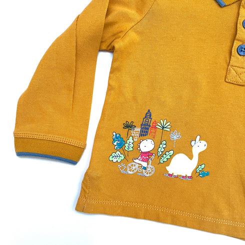 Sergent Major Mustard Yellow Long Sleeve Polo Shirt – 12 Months
