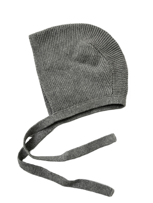 Zara Grey Knit Bonnet – 3 Months