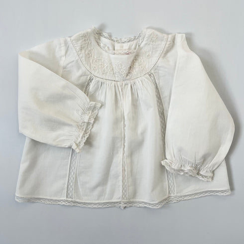 Cream Lace Bonpoint Blouse - 12 months