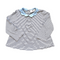 Cyrillus Navy Stripe Long Sleeve Top with Peter Pan Collar – 18 Months