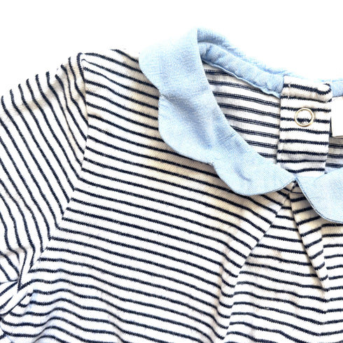 Blue/White Striped Cyrillus Top - 18 months