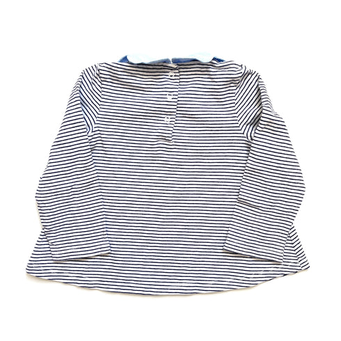 Blue/White Striped Cyrillus Top - 18 months