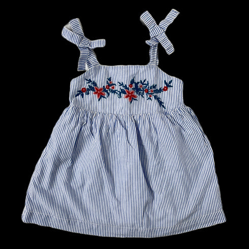 Blue Striped Gap Strap Dress - 18 months