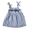 Gap Blue Stripe Embroidered Tie-Strap Dress – 18 Months