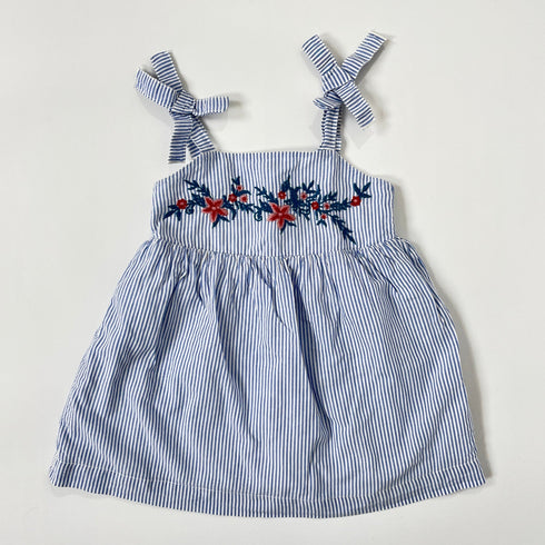 Blue Striped Gap Strap Dress - 18 months
