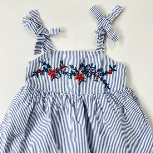 Blue Striped Gap Strap Dress - 18 months
