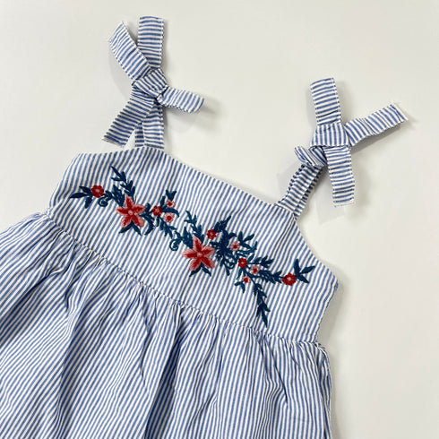Blue Striped Gap Strap Dress - 18 months