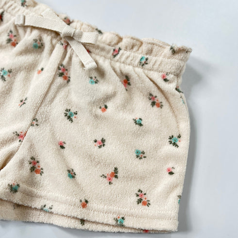 Cream Flower Print H&M Shorts - 18 months