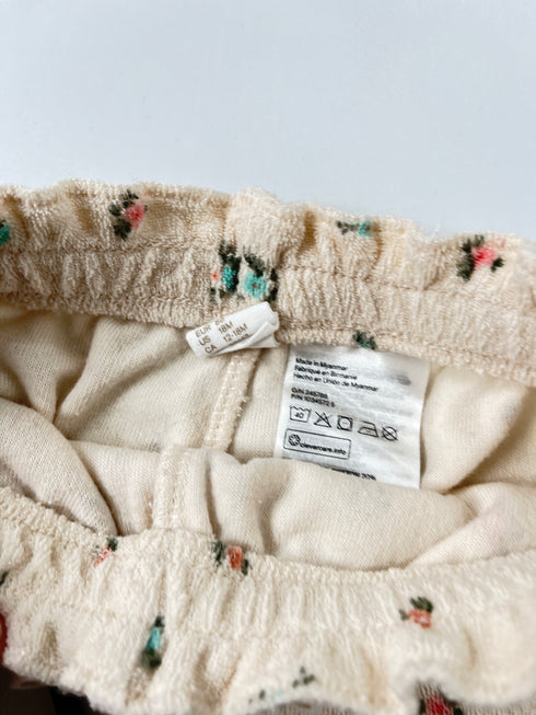 Cream Flower Print H&M Shorts - 18 months