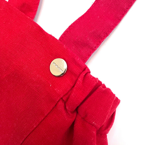 Jacadi Red Ruffle Strap Bloomer – 18 Months