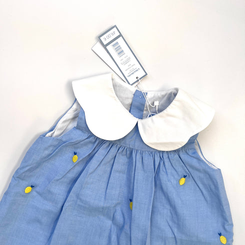 Blue Jacadi Lemon Dress & Bloomer - 6 months