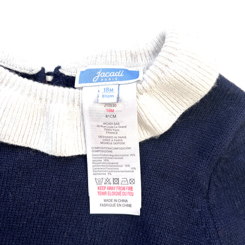 Navy Jacadi Wool Dress - 18 months