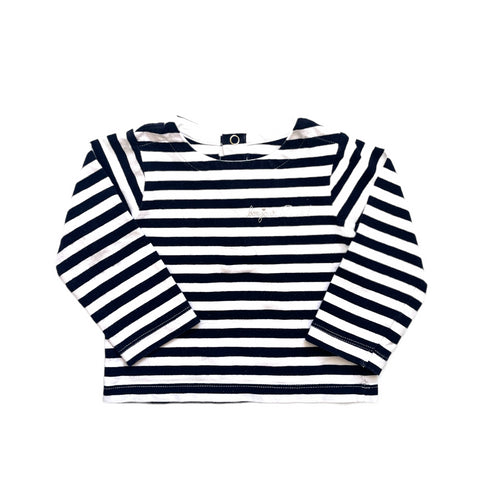 Navy/White Jacadi Breton Top - 12 months