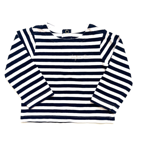 Navy/White Jacadi Breton Top - 12 months