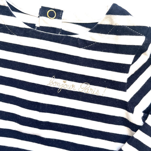 Navy/White Jacadi Breton Top - 12 months