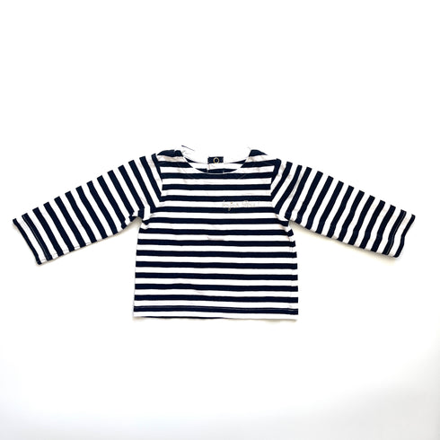 Navy/White Jacadi Breton Top - 12 months