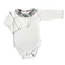 Jacadi White Long Sleeve Bodysuit with Liberty Print Collar – 6 Months