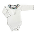Jacadi White Long Sleeve Bodysuit with Liberty Print Collar – 6 Months