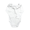Jacadi White Long Sleeve Bodysuit with Pleated Ruffle Collar – 12 Months