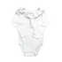 Jacadi White Long Sleeve Bodysuit with Pleated Ruffle Collar – 12 Months