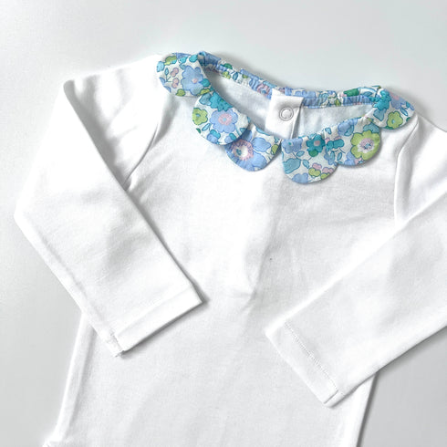White Jacadi Vest Liberty Collar - 6 months