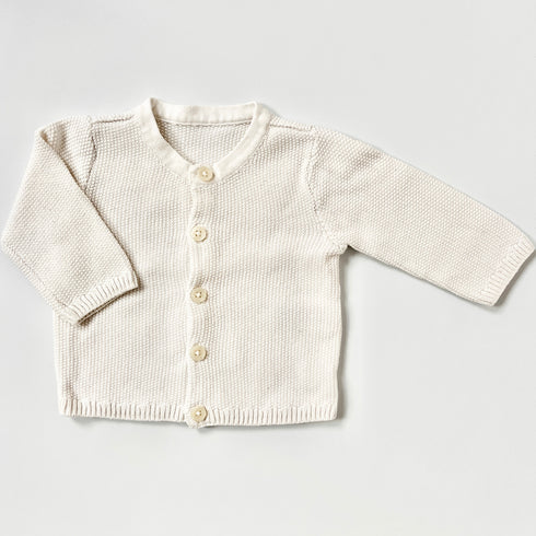 White M&S Knit Cardigan - 3 months