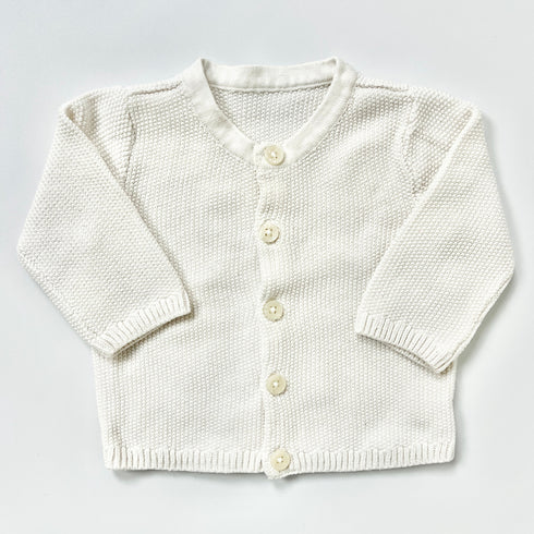 White M&S Knit Cardigan - 3 months
