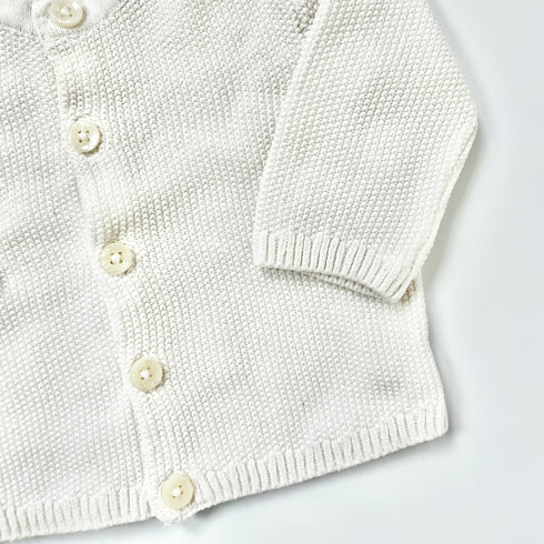 White M&S Knit Cardigan - 3 months