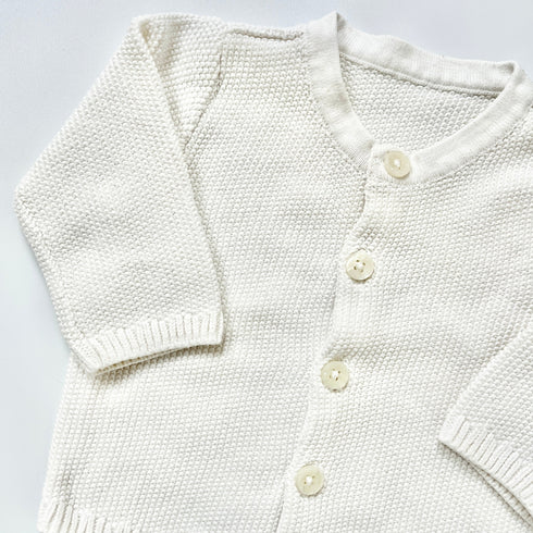 White M&S Knit Cardigan - 3 months