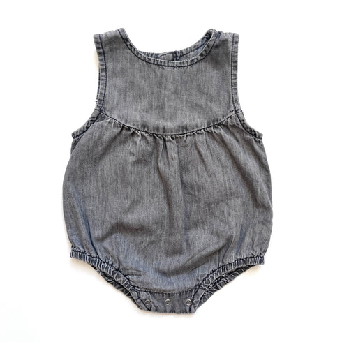 Mango Grey Chambray Bubble Romper – 6 Months