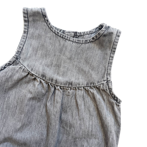 Mango Grey Chambray Bubble Romper – 6 Months