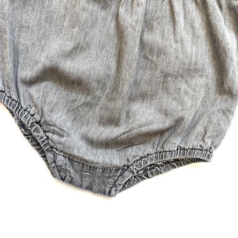 Mango Grey Chambray Bubble Romper – 6 Months