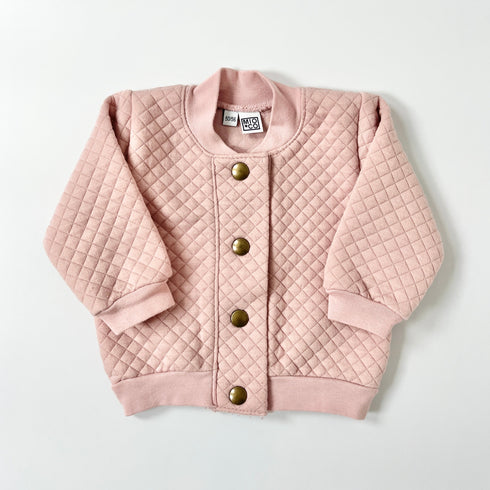 MioCo Blush Pink Quilted Bomber Jacket – 1 Month